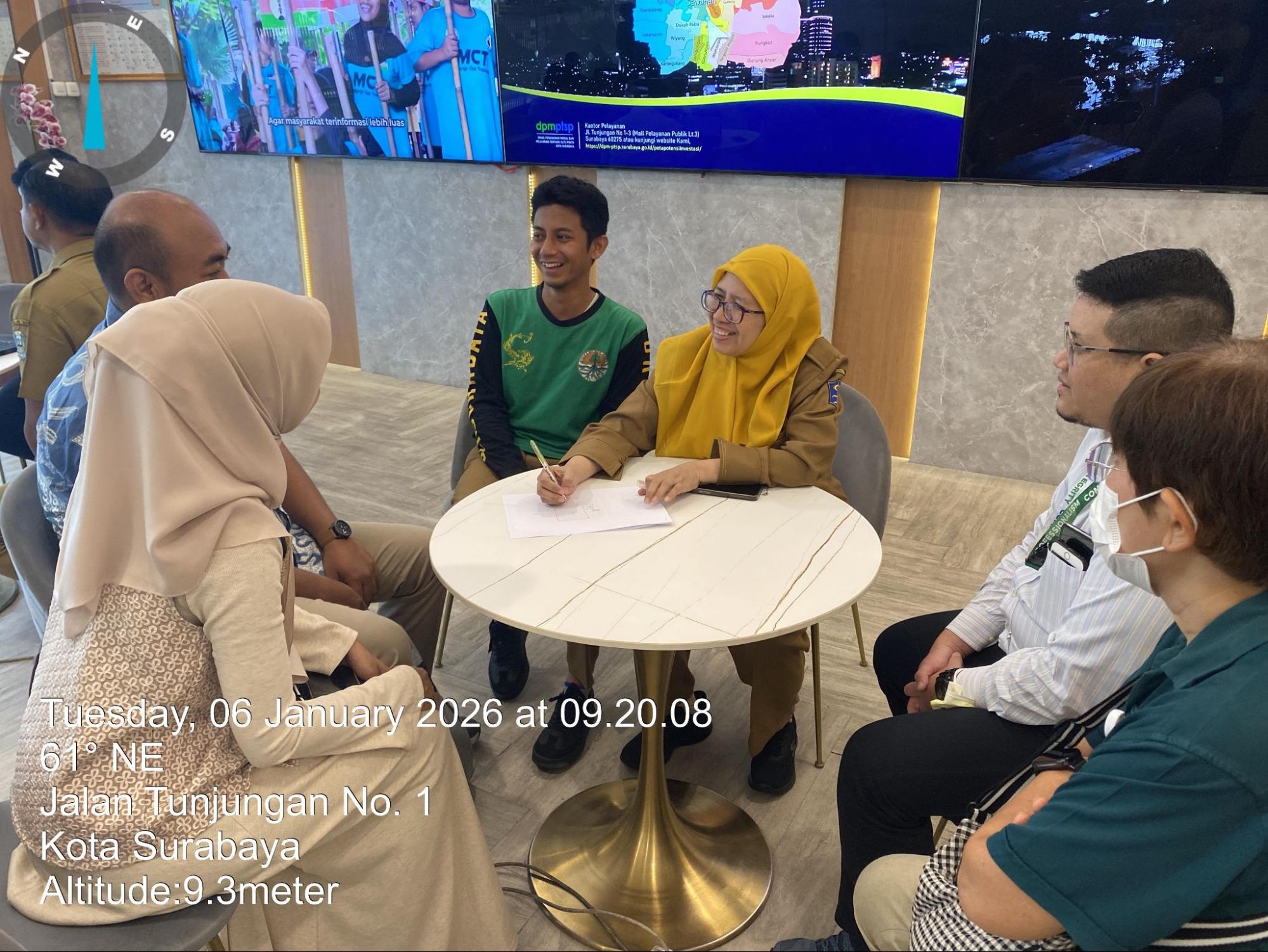 Kordinasi dengan dinas tim PT DNA MITRA TEKNIK